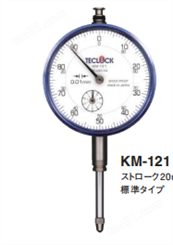 得乐TECLOCK百分表0.01mm长行程指示表日本进口KM-121