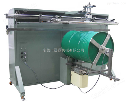 非标大型圆面丝印机大铁桶、大胶桶等超大周长丝印（非标型大型圆面丝网印刷）-迅源机械